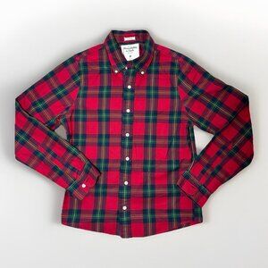 Abercrombie & Fitch Muscle Button Down Plaid Shirt Men’s Medium Red Green Blue